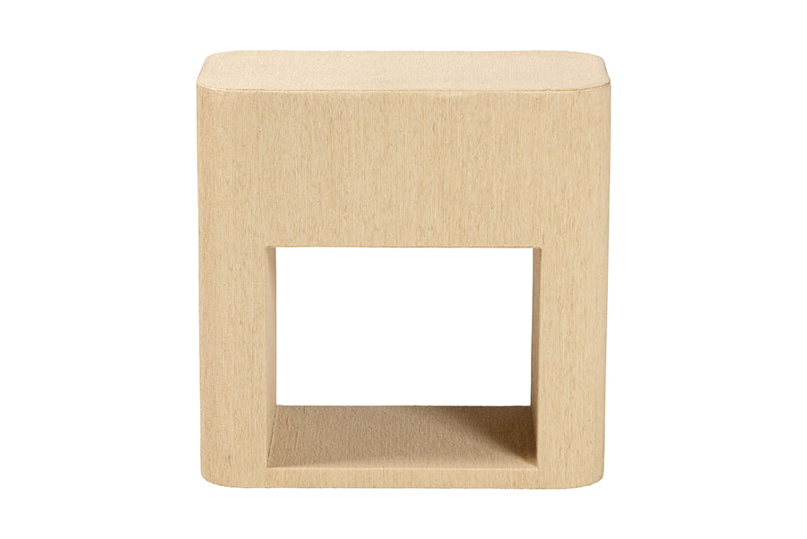 Bali & Pari Beauford Grasscloth 1-Drawer Nightstand
