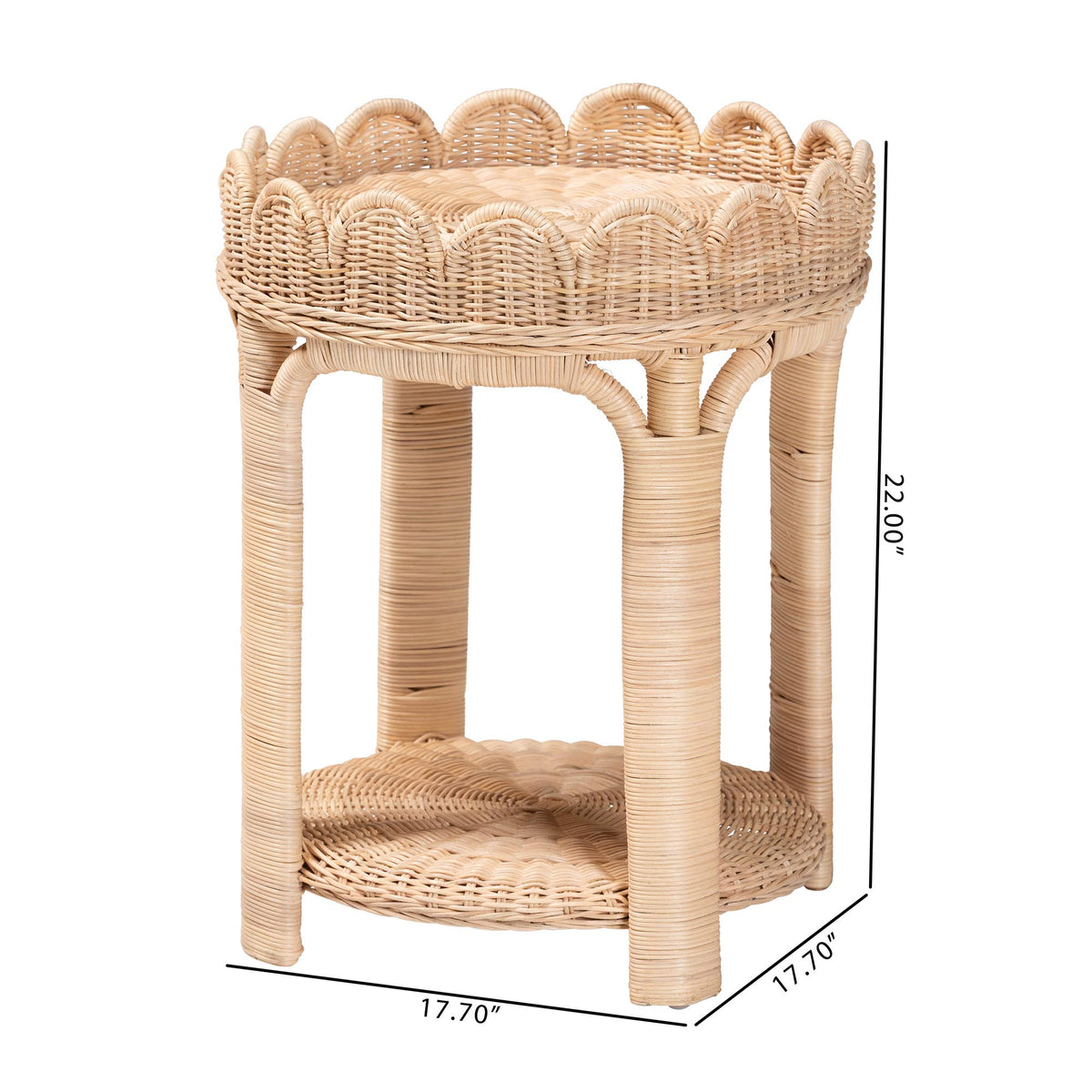 Bali & Pari Latoya Rattan End Table