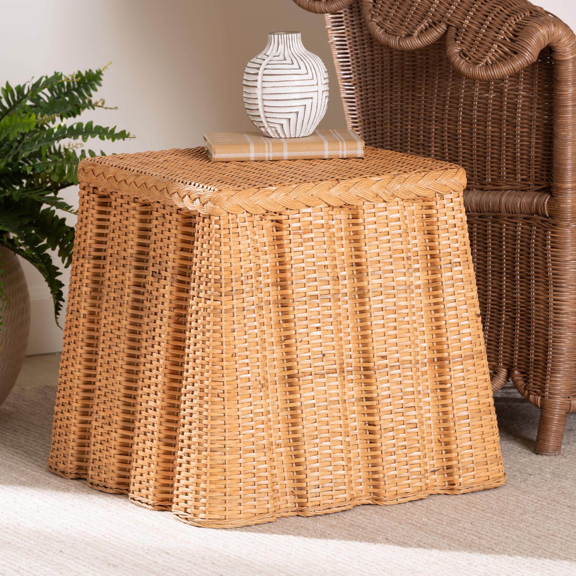 Bali & Pari Andrea Rattan End Table