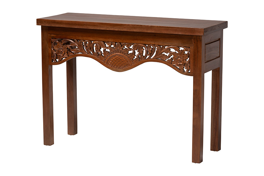 Bali & Pari Alannis Mahogany Wood Console Table