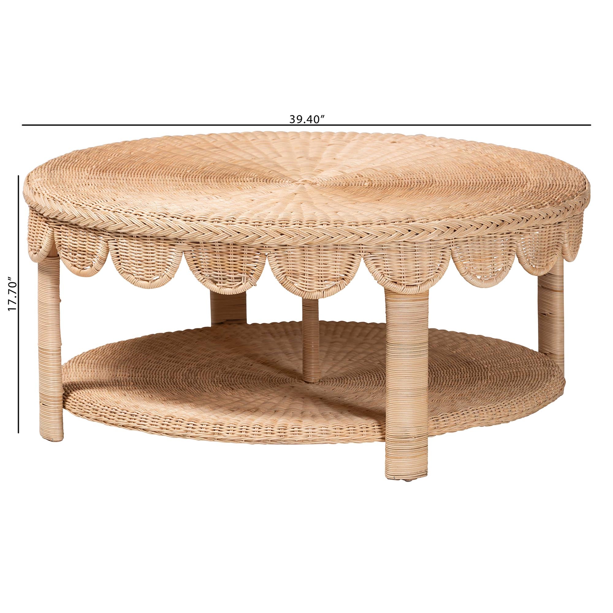 Bali & Pari Latoya Rattan Coffee Table