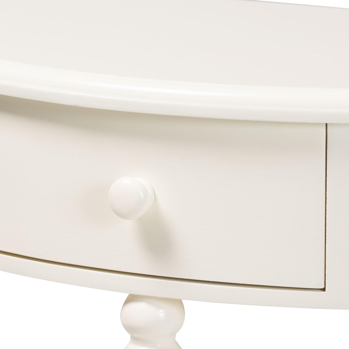 Raynera Bobbin-Leg Demilune Console Table