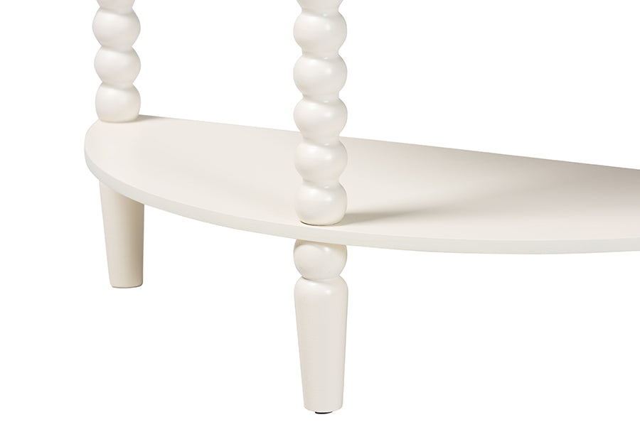 Raynera Bobbin-Leg Demilune Console Table