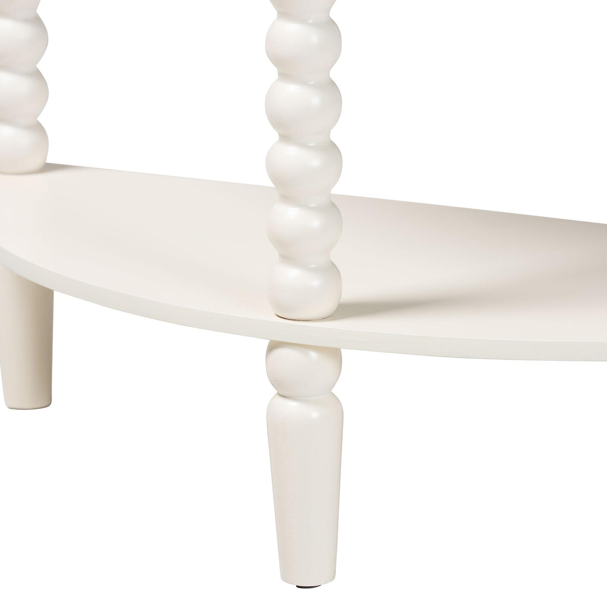 Raynera Bobbin-Leg Demilune Console Table