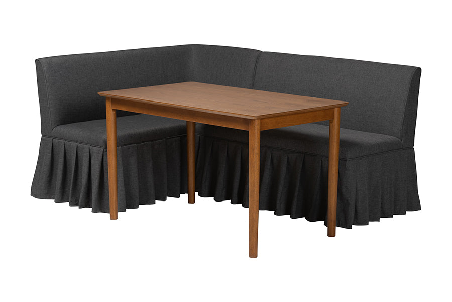 Richard 3-Piece Fabric Upholstered Dining Nook Set