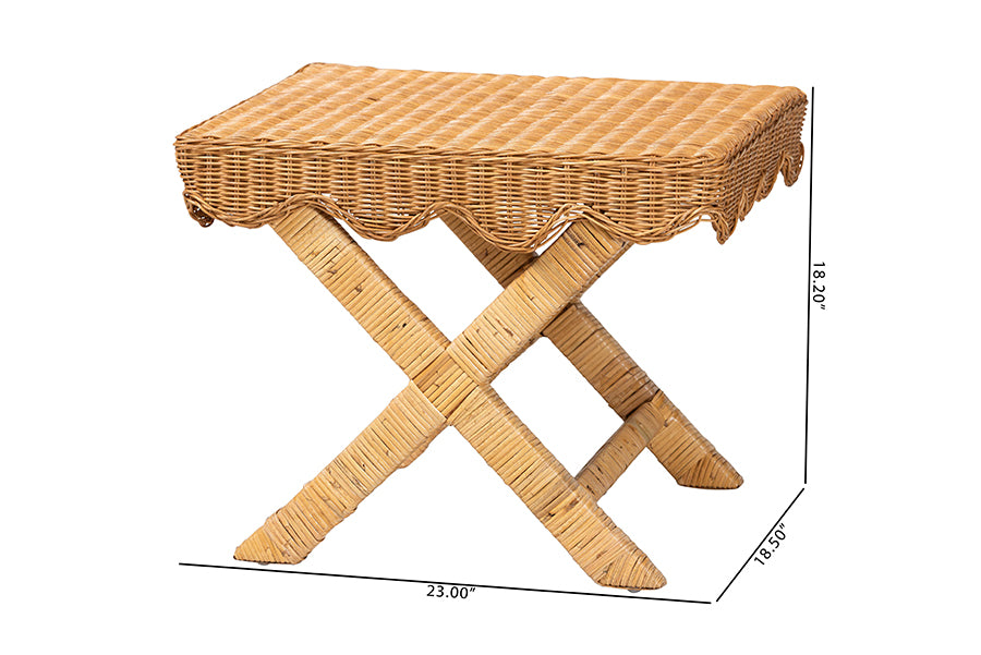 Bali & Pari Modesta Rattan Accent Bench
