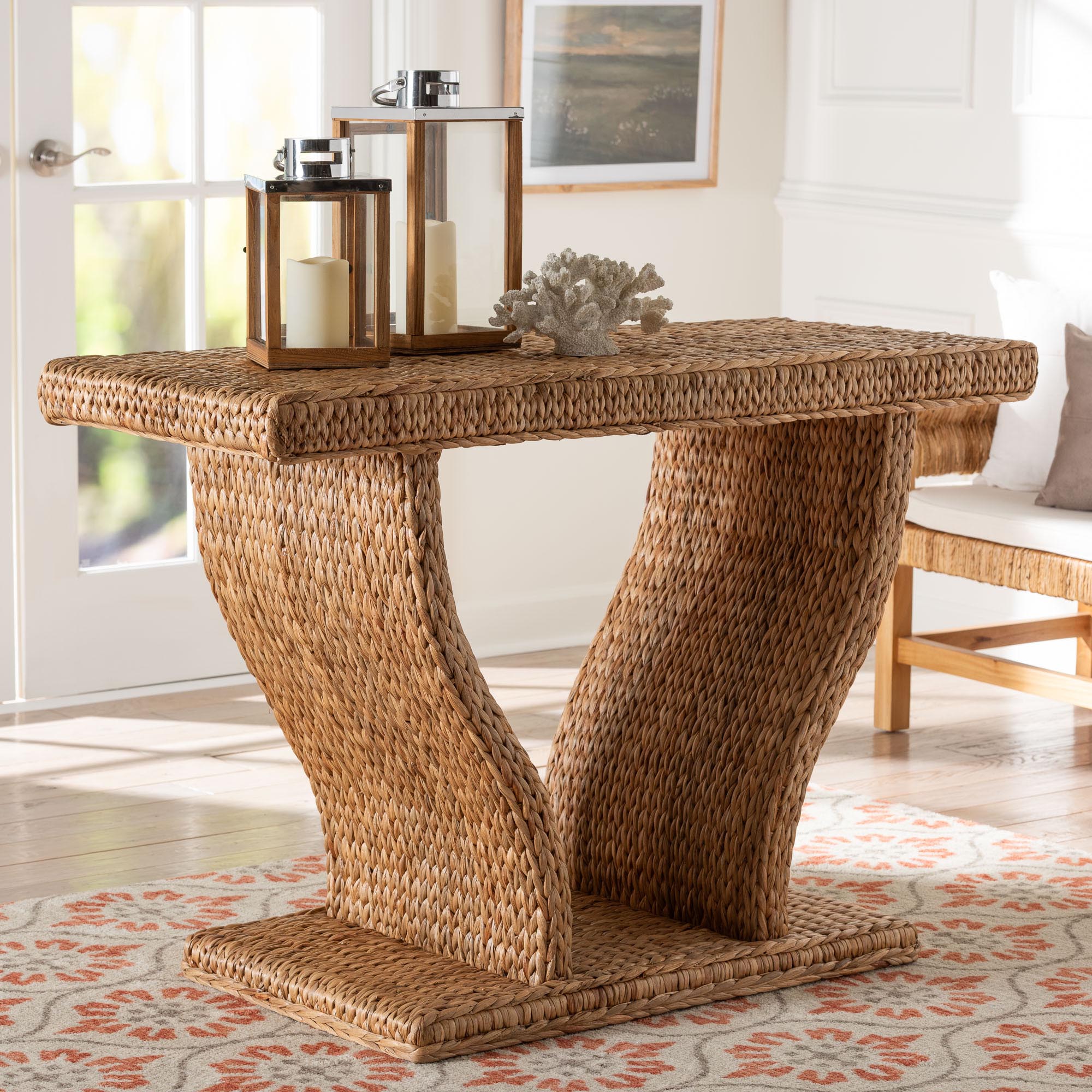 Bali & Pari Alyssa Seagrass Console Table