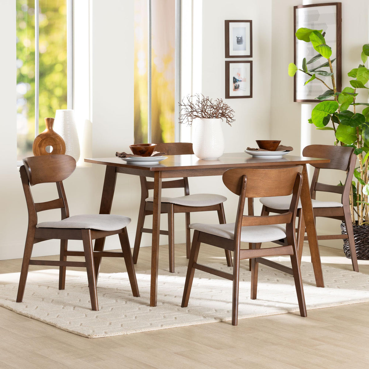 Fremont Wood 5-Piece Dining Set