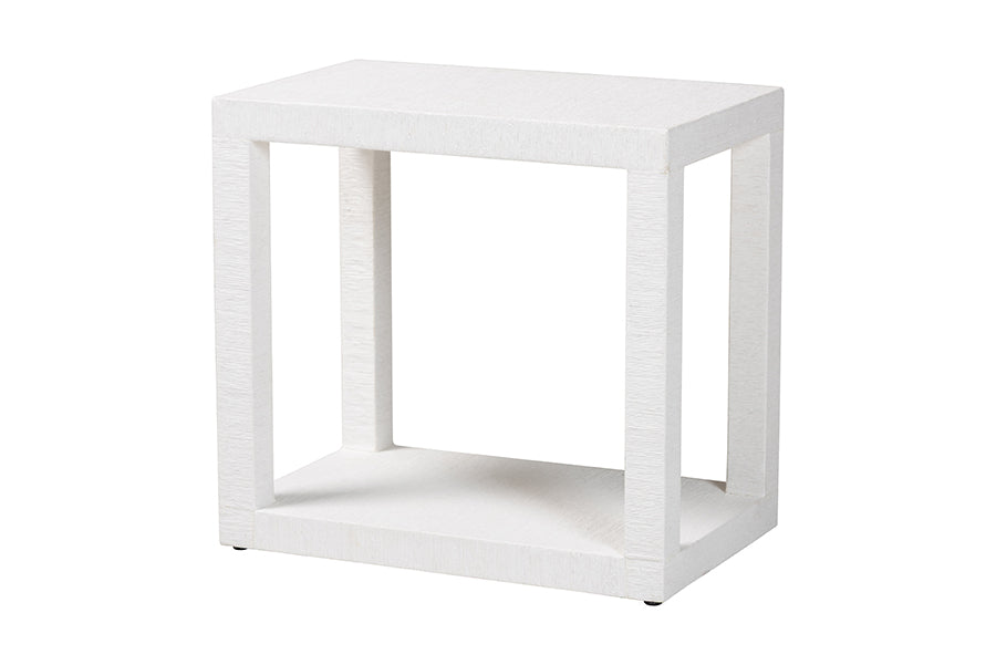 Bali & Pari Oaklynn Grasscloth End Table