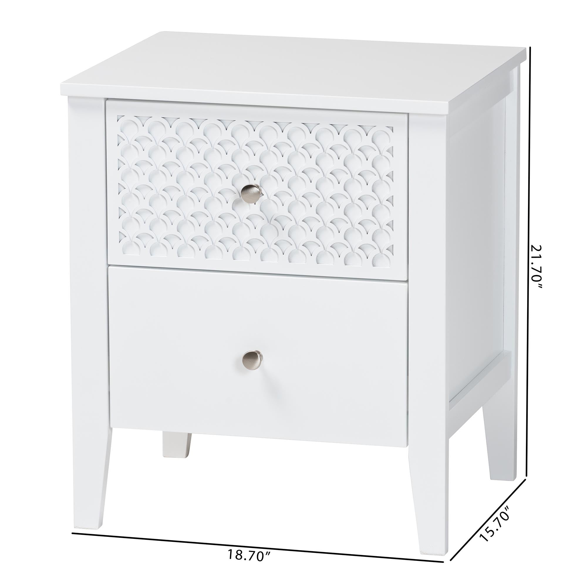 Lara 2-Drawer Nightstand