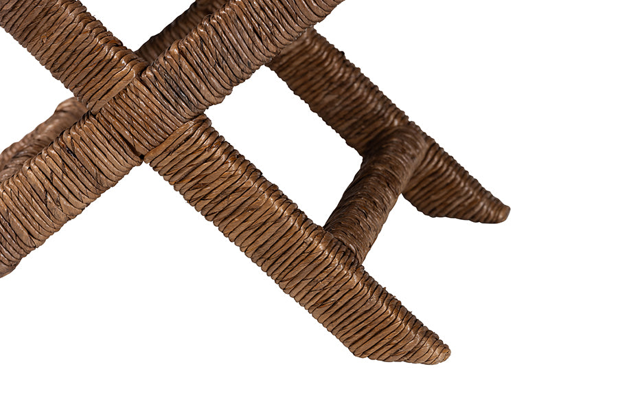 Bali & Pari Alda Woven Seagrass Ottoman