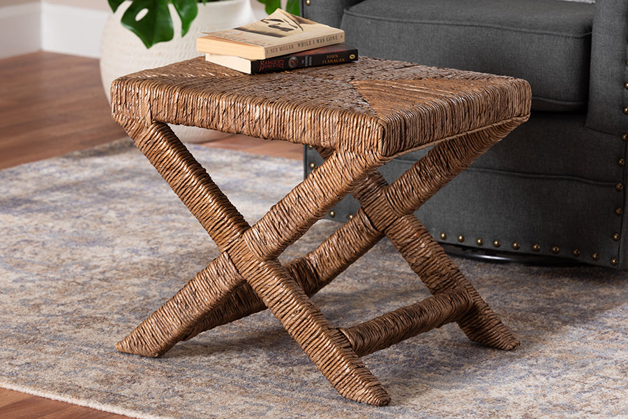 Bali & Pari Alda Woven Seagrass Ottoman