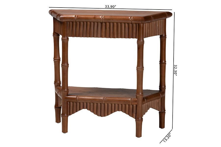 Bali & Pari Alessa Mahogany Wood Console Table