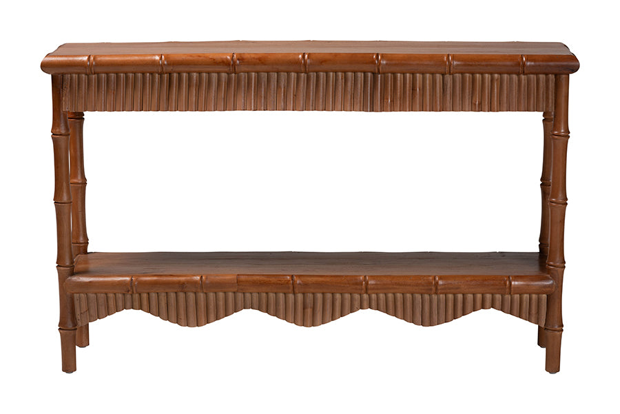 Bali & Pari Alessa Mahogany Wood Console Table