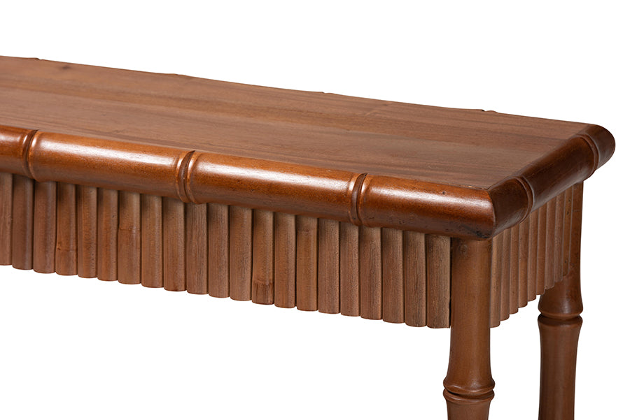 Bali & Pari Alessa Mahogany Wood Console Table