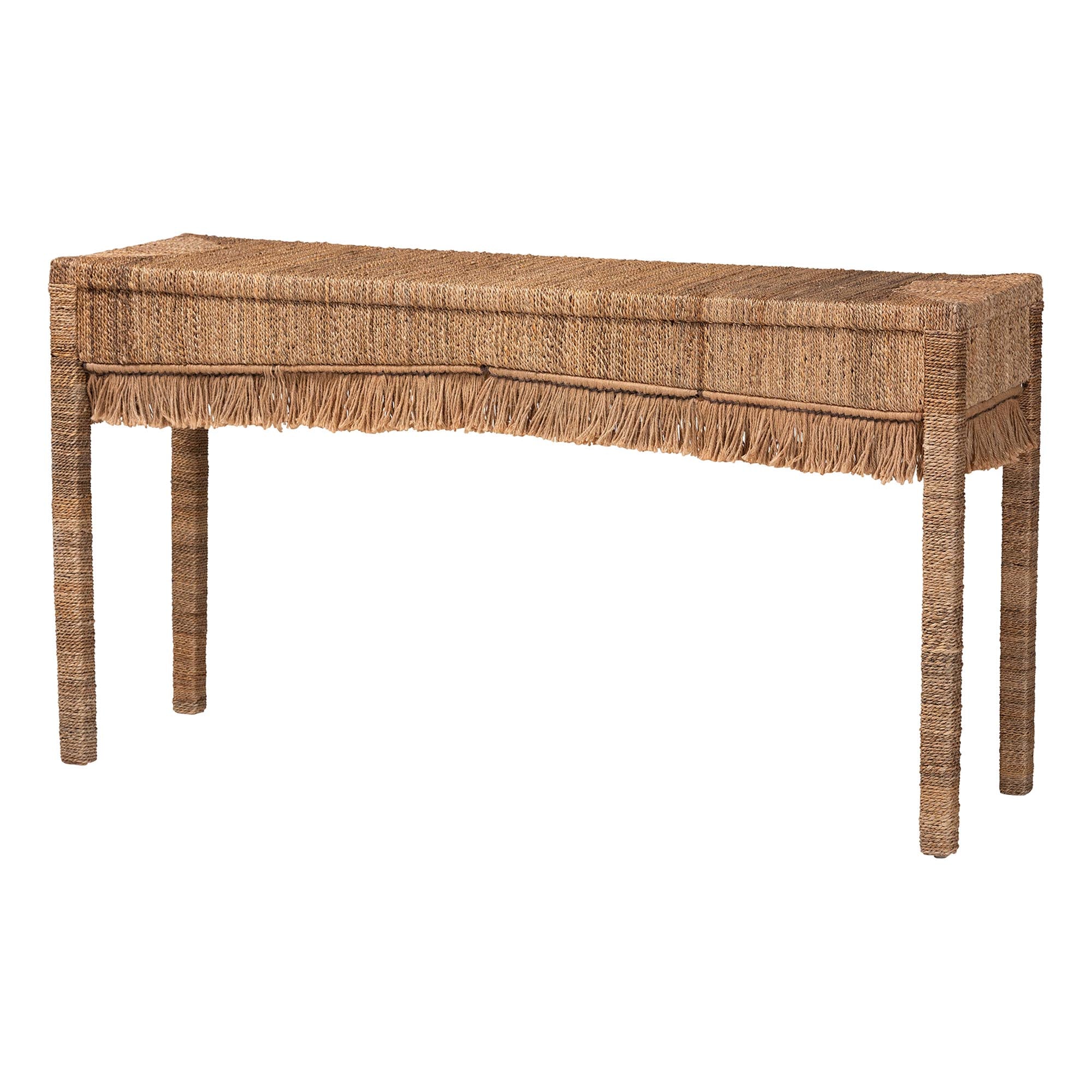 Bali & Pari Fiona Handwoven Seagrass Console Table
