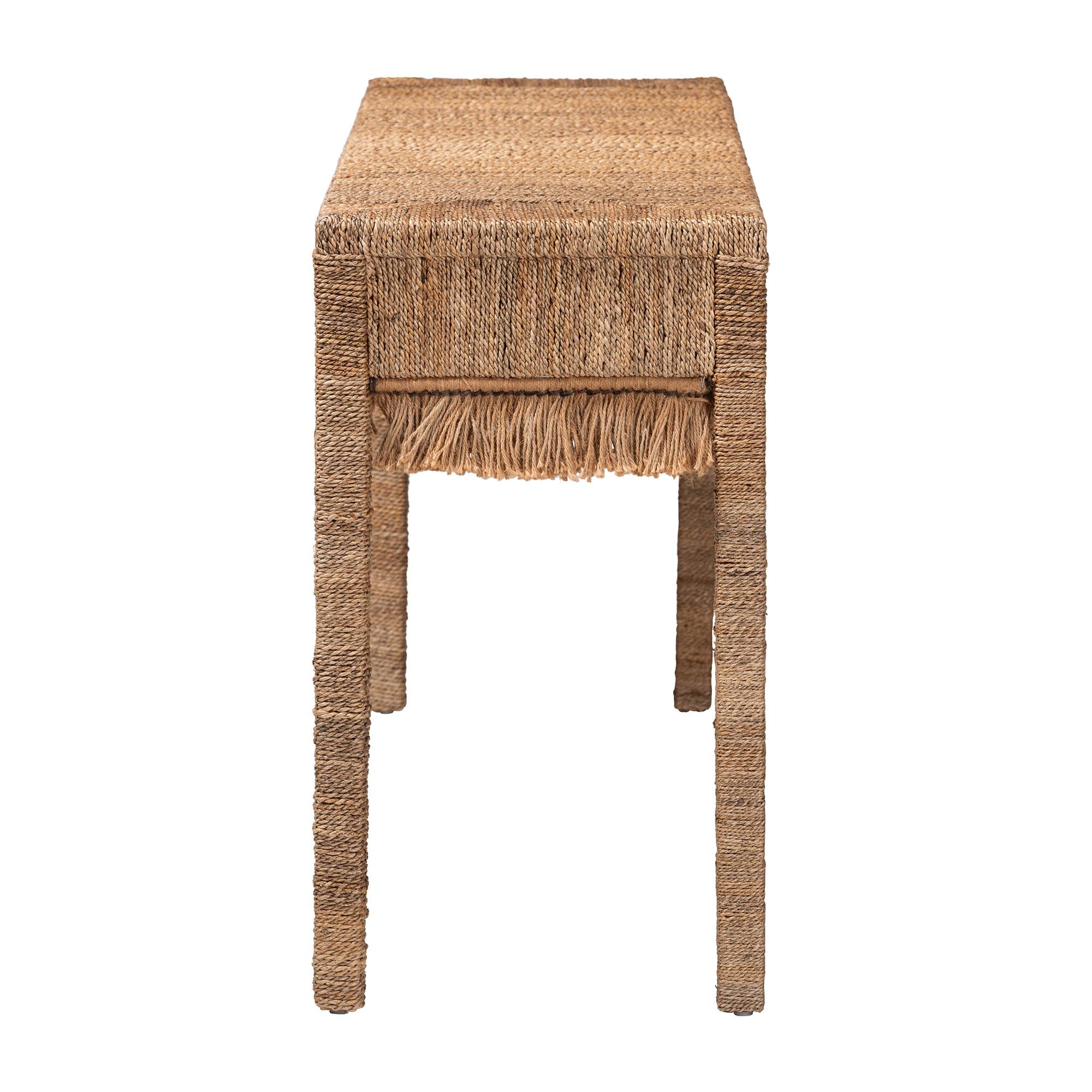 Bali & Pari Fiona Handwoven Seagrass Console Table