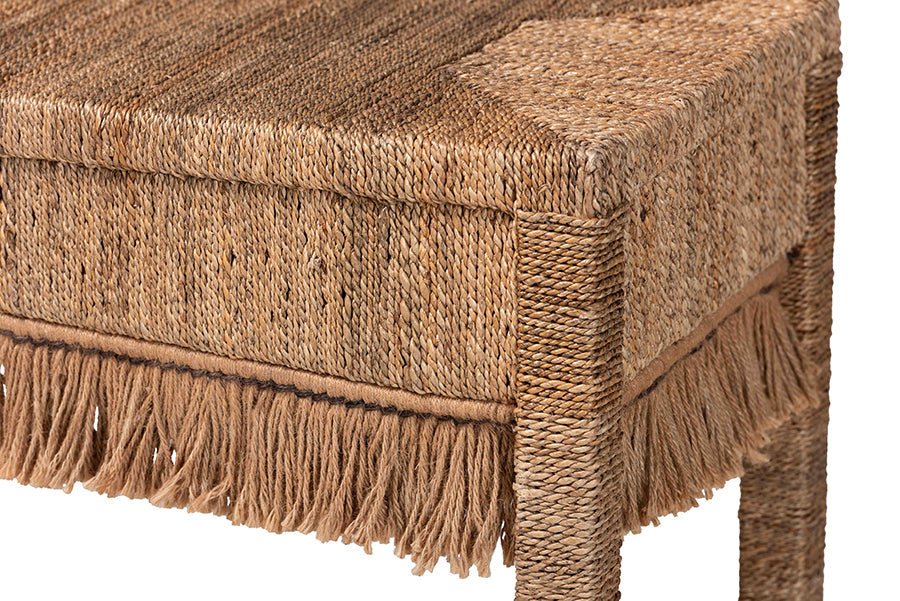 Bali & Pari Fiona Handwoven Seagrass Console Table