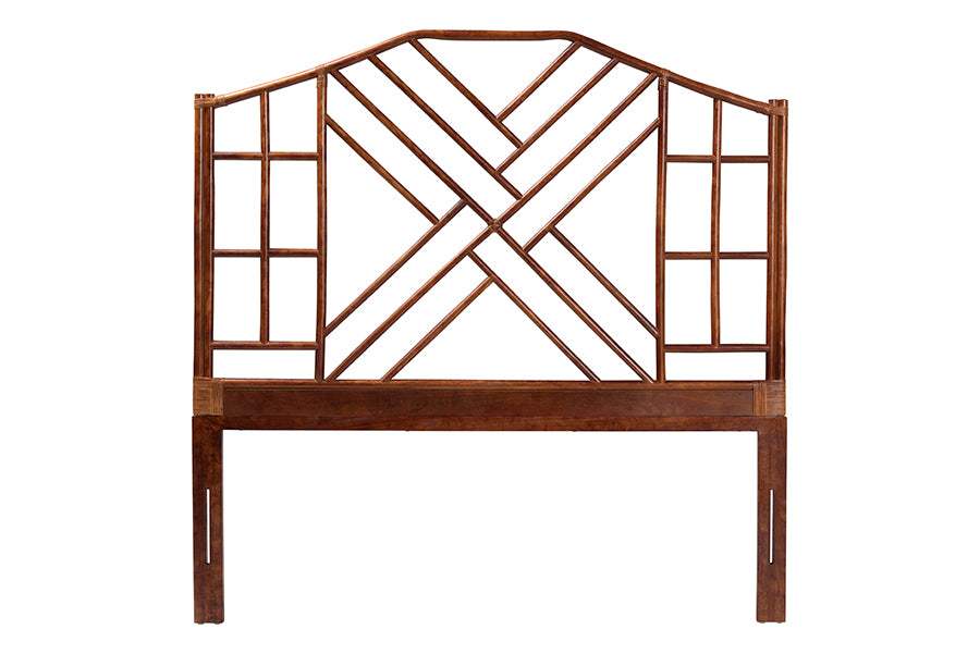 Bali & Pari Kachiri Marbled Tortoise Rattan Headboard