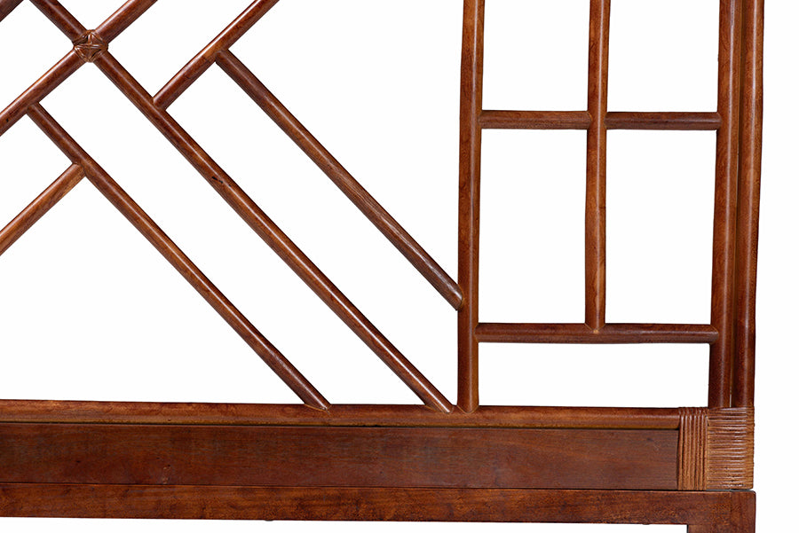 Bali & Pari Kachiri Marbled Tortoise Rattan Headboard