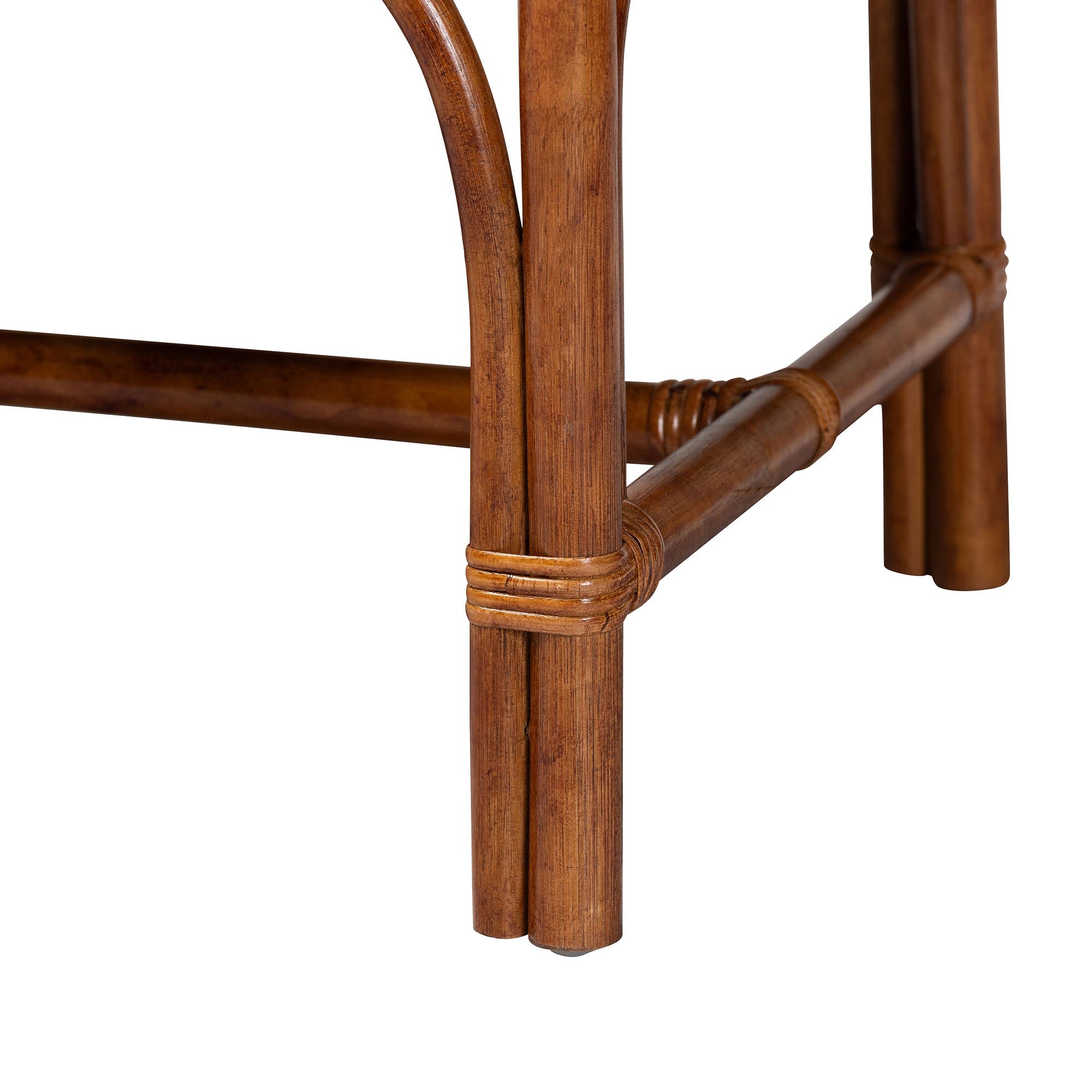 Bali & Pari Belen Marbled Tortoise Rattan Bench