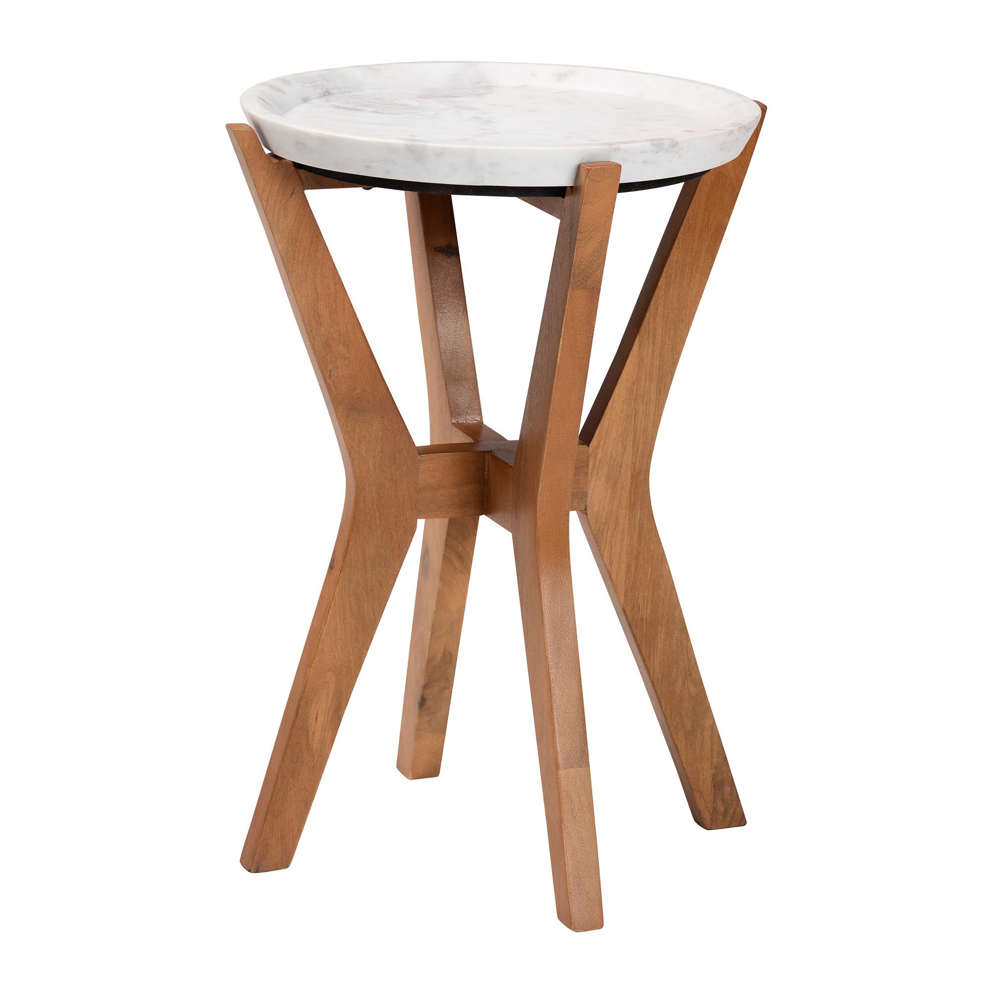 Phaedra Round Marble End Table
