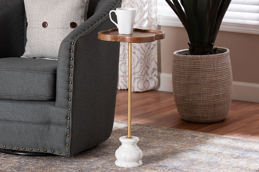 Gezana Drink Table with Marble Base