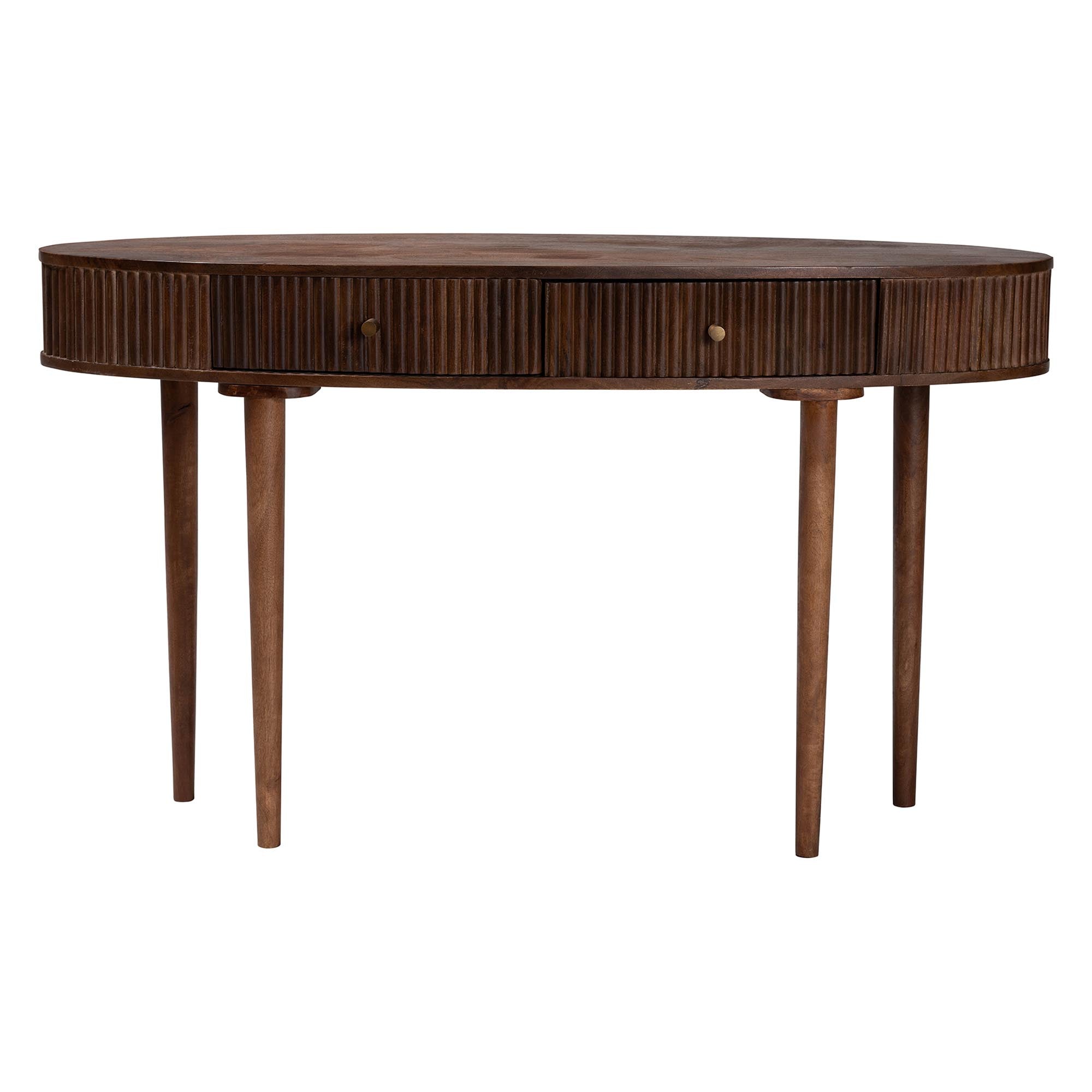 Linore Fluted Wood Console Table