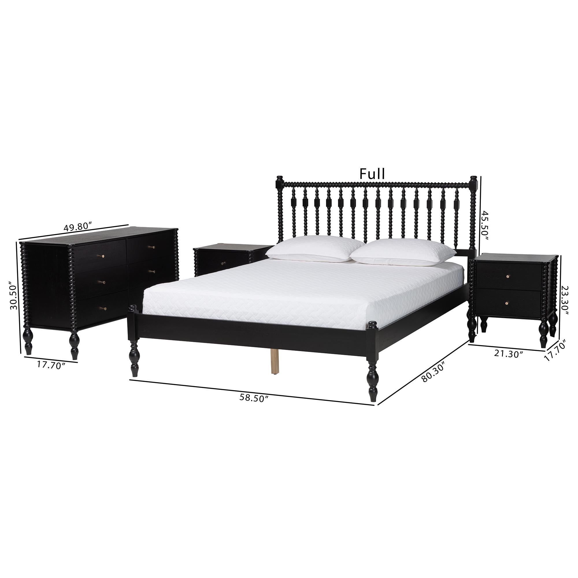 Callison Spindle 4-Piece Bedroom Set