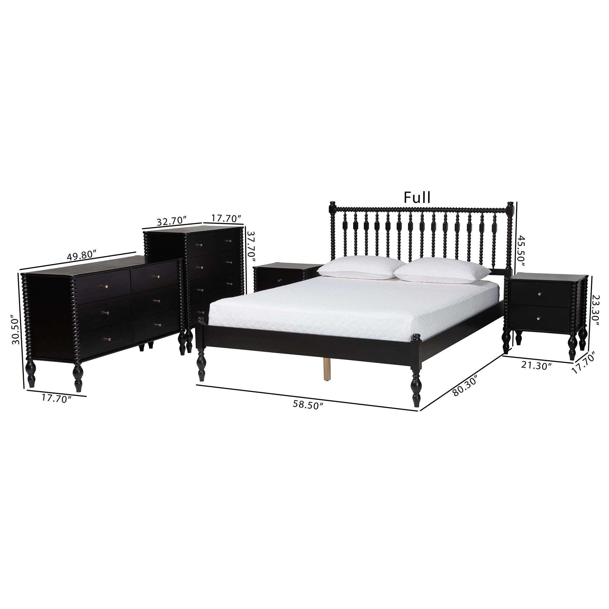 Callison Spindle 5-Piece Bedroom Set