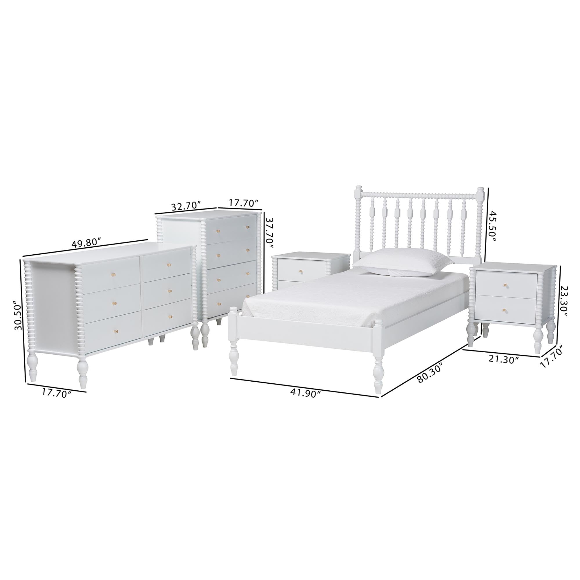 Callison Spindle 5-Piece Bedroom Set