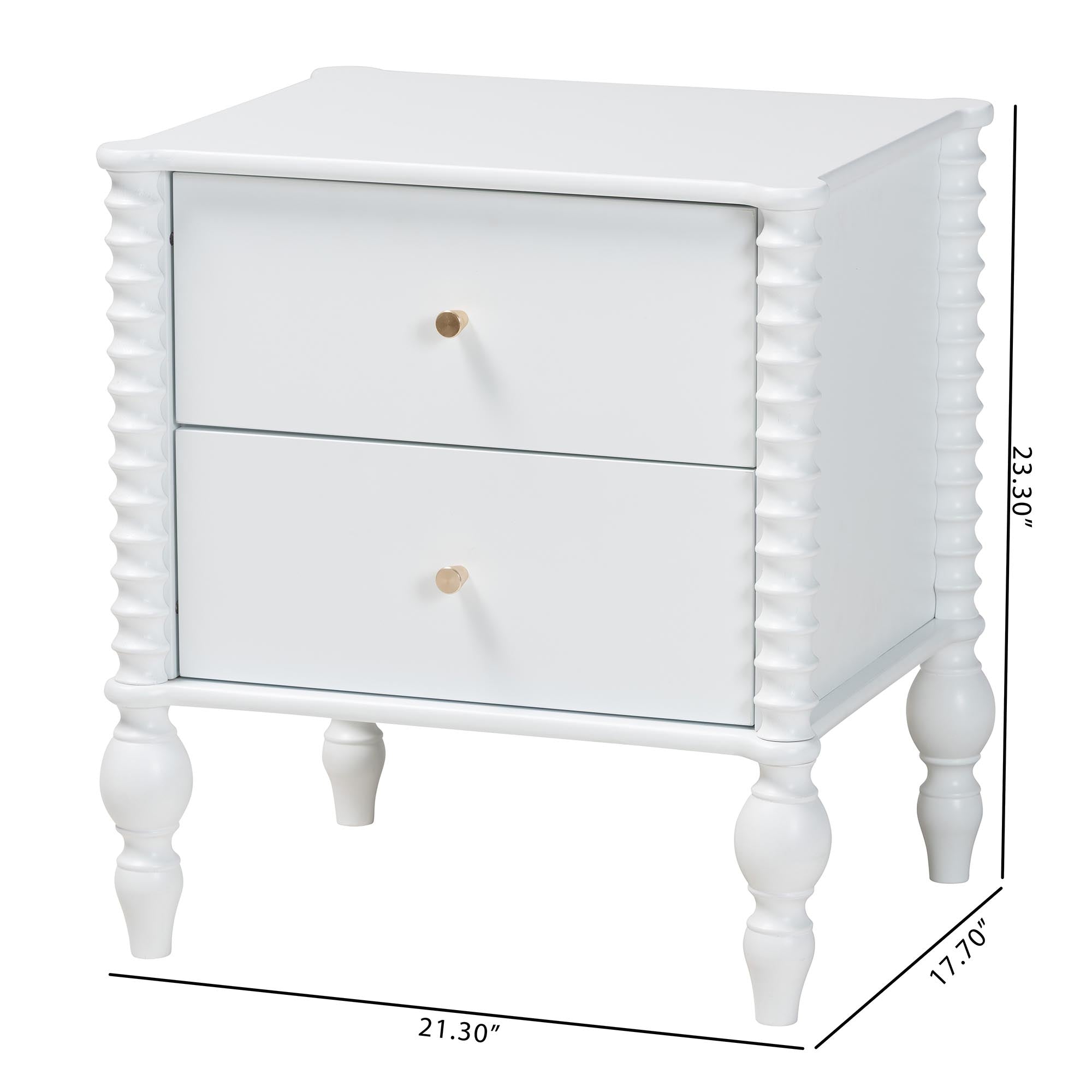 Callison Spindle 2-Drawer Nightstand