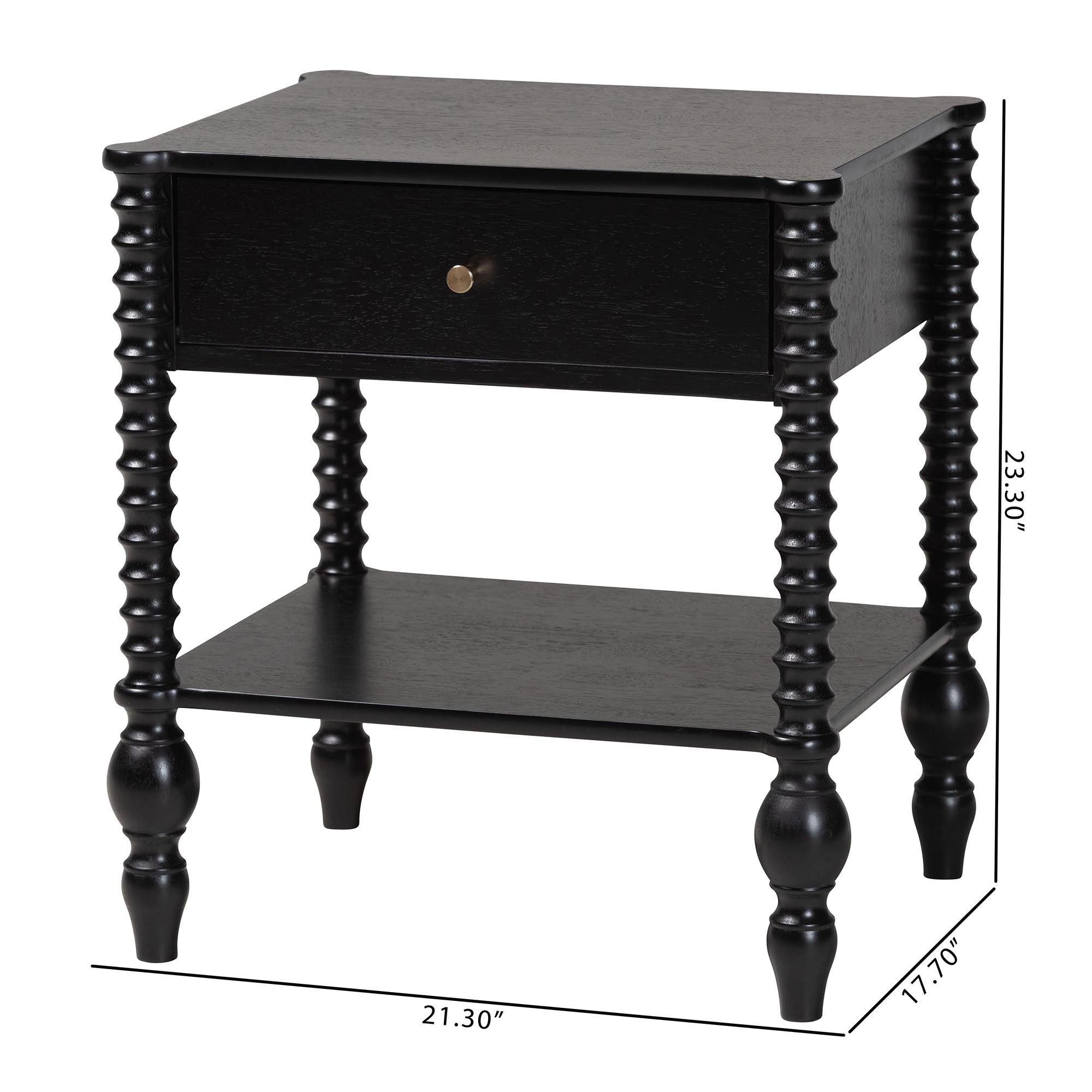 Callison Spindle 1-Drawer Nightstand