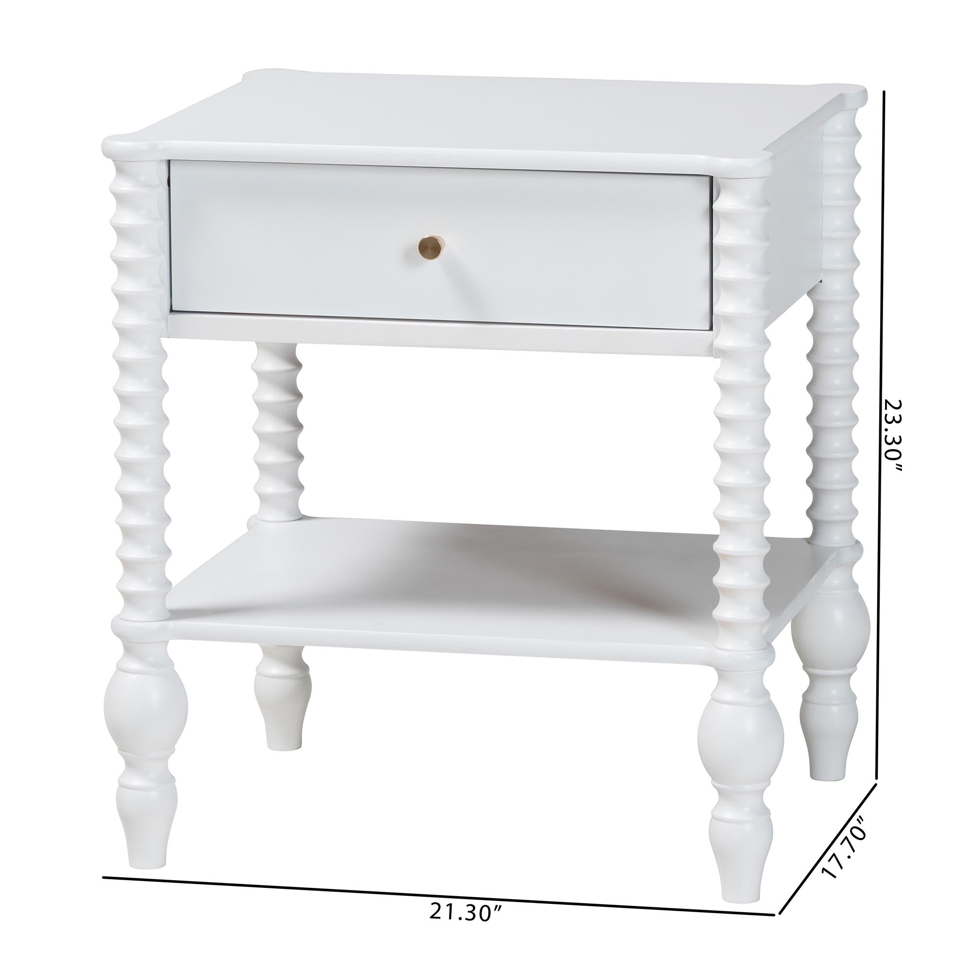 Callison Spindle 1-Drawer Nightstand