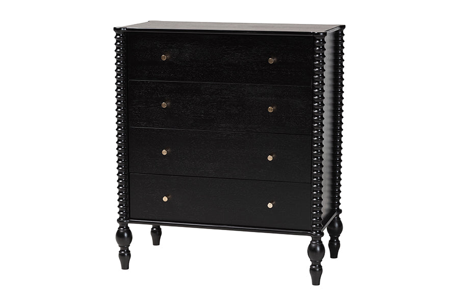 Callison Spindle Chest 4-Drawer Farmhouse Vertical Cabinet
