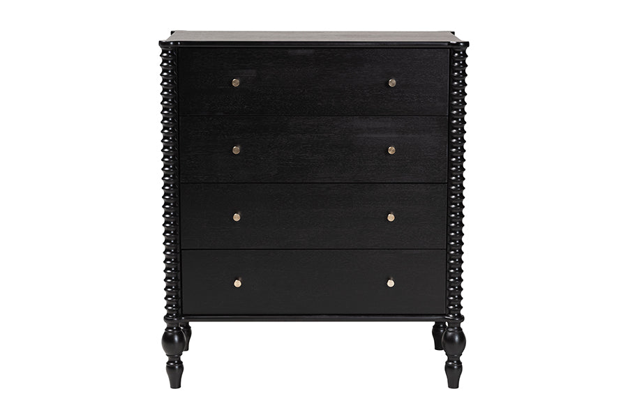 Callison Spindle Chest 4-Drawer Farmhouse Vertical Cabinet