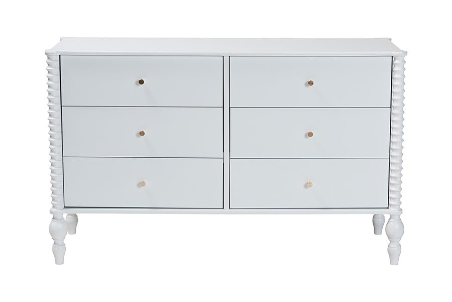 Callison Spindle Dresser 6-Drawer Farmhouse Horizontal Cabinet