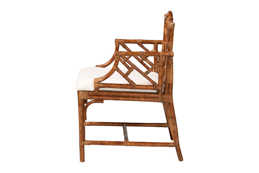 Bali & Pari Aella Marbled Tortoise Rattan Armchair