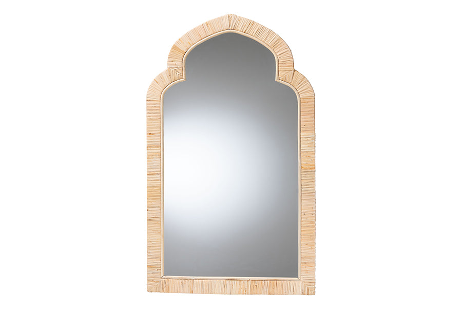 Bali & Pari Plautilla Rattan Arched Wall Mirror