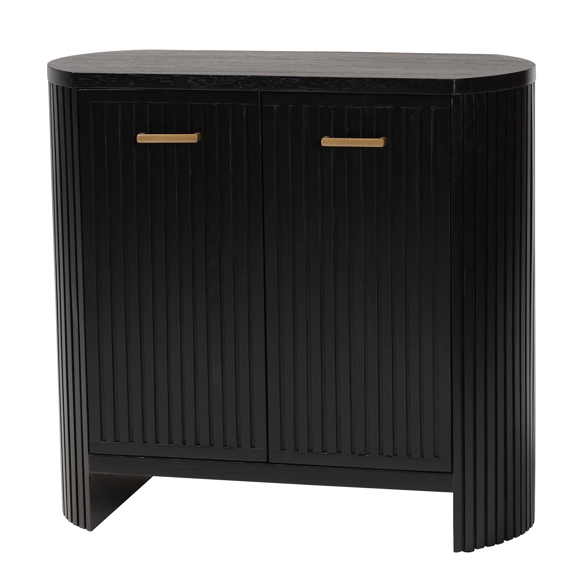 Bali & Pari Keshet Fluted Wood Storage Cabinet