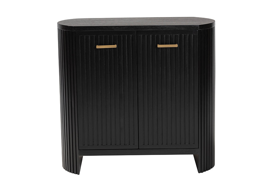Bali & Pari Keshet Fluted Wood Storage Cabinet