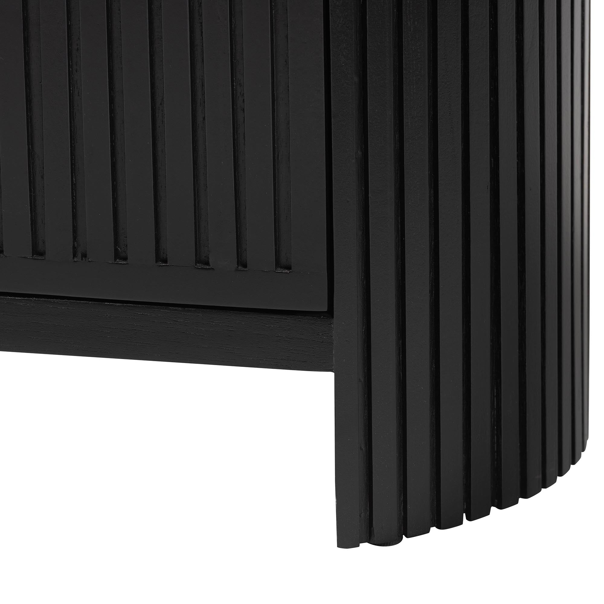 Bali & Pari Keshet Fluted Wood Storage Cabinet