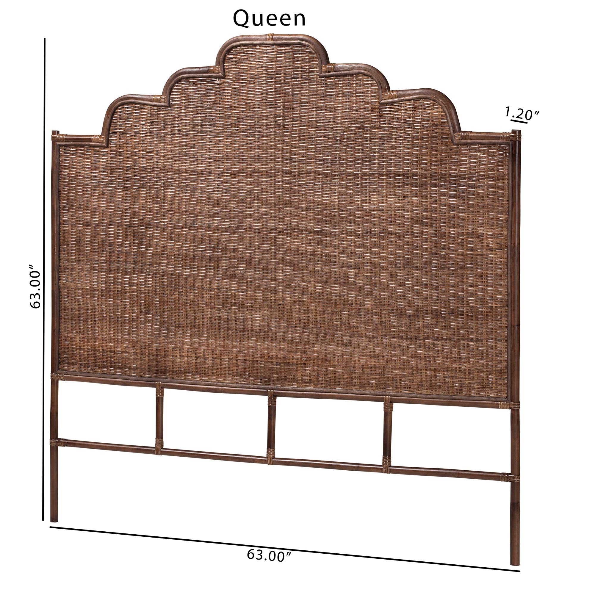 Bali & Pari Raphaela Rattan Standalone Headboard