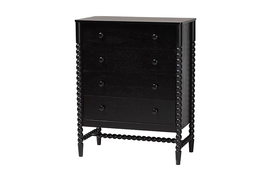 Brantley Spindle 4-Piece Bedroom Set 1-Drawer Nightstand