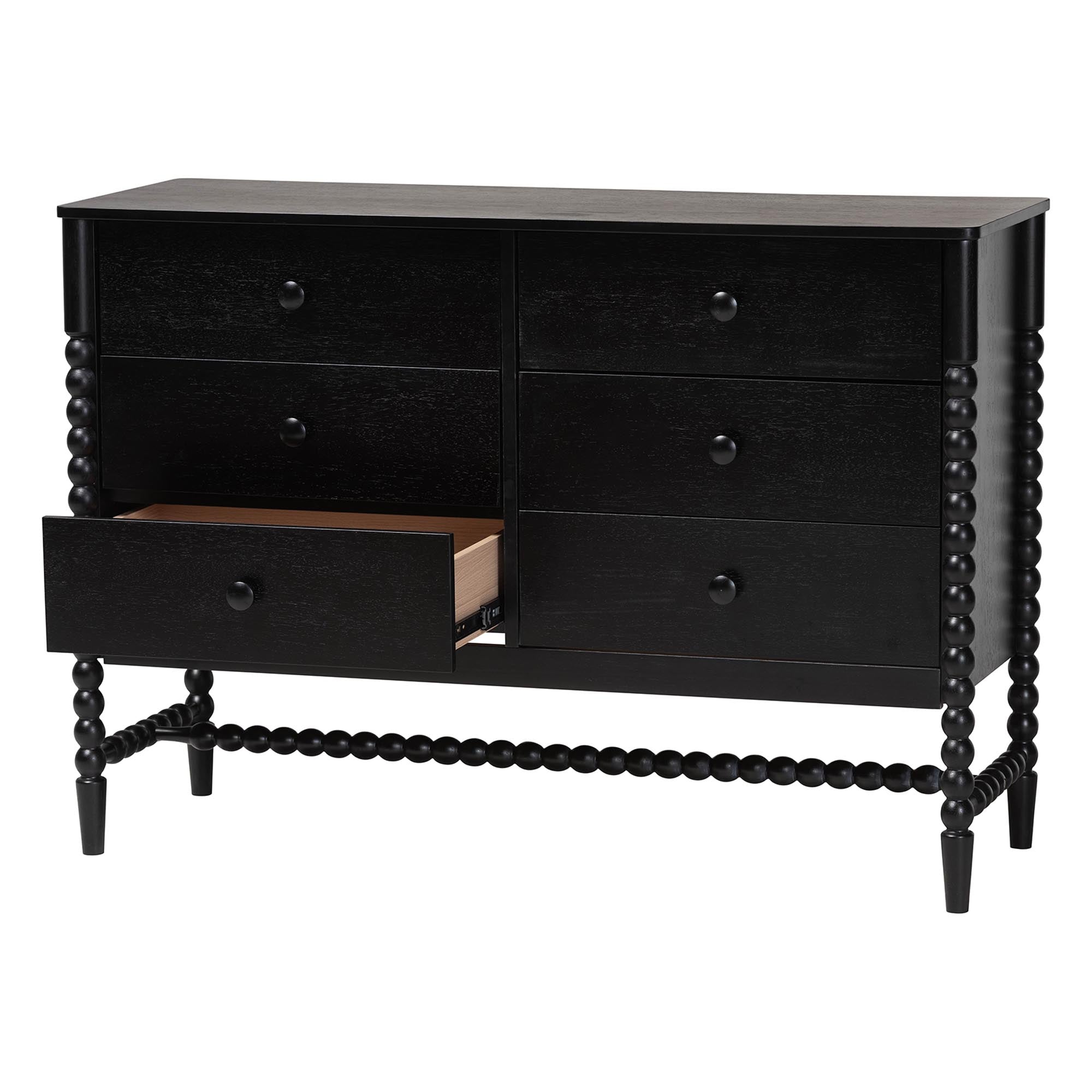 Brantley Spindle Dresser 6-Drawer Horizontal Storage Cabinet