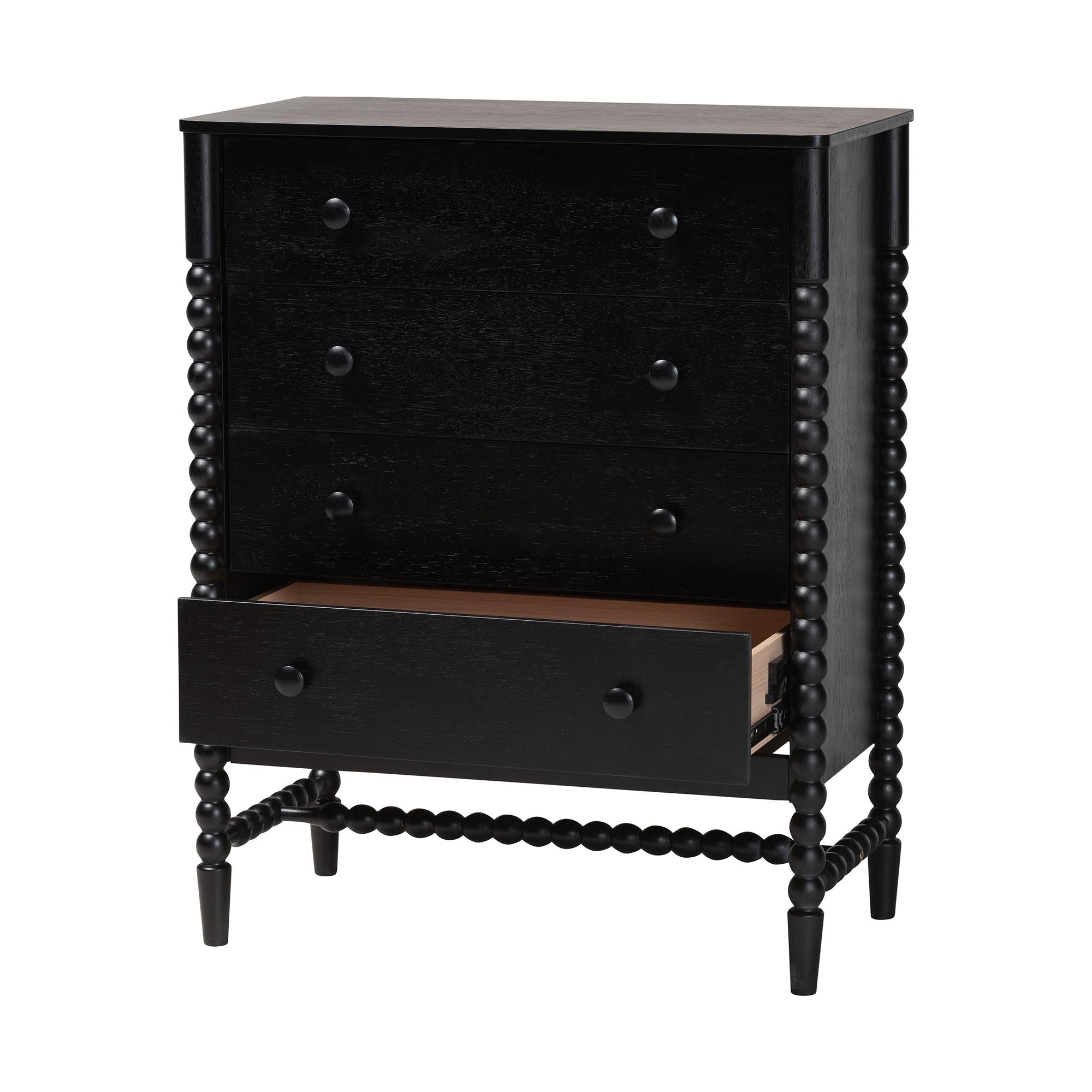 Brantley Spindle Chest 4-Drawer Vertical Storage Cabinet