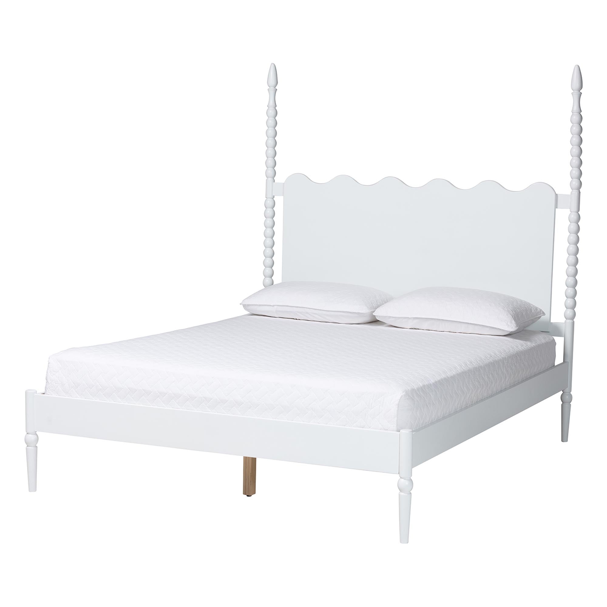 Brantley Spindle 4-Piece Bedroom Set 1-Drawer Nightstand