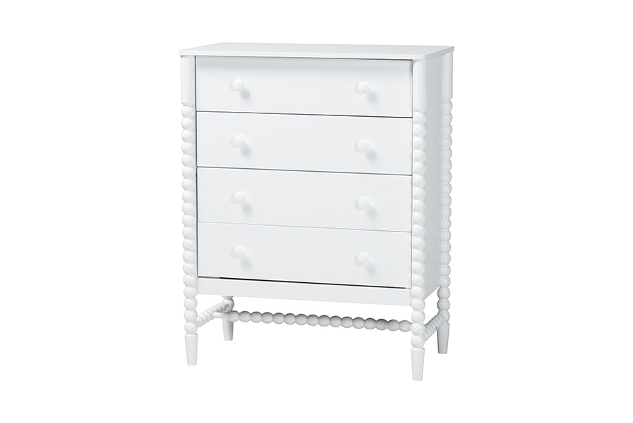 Brantley Spindle 4-Piece Bedroom Set 1-Drawer Nightstand