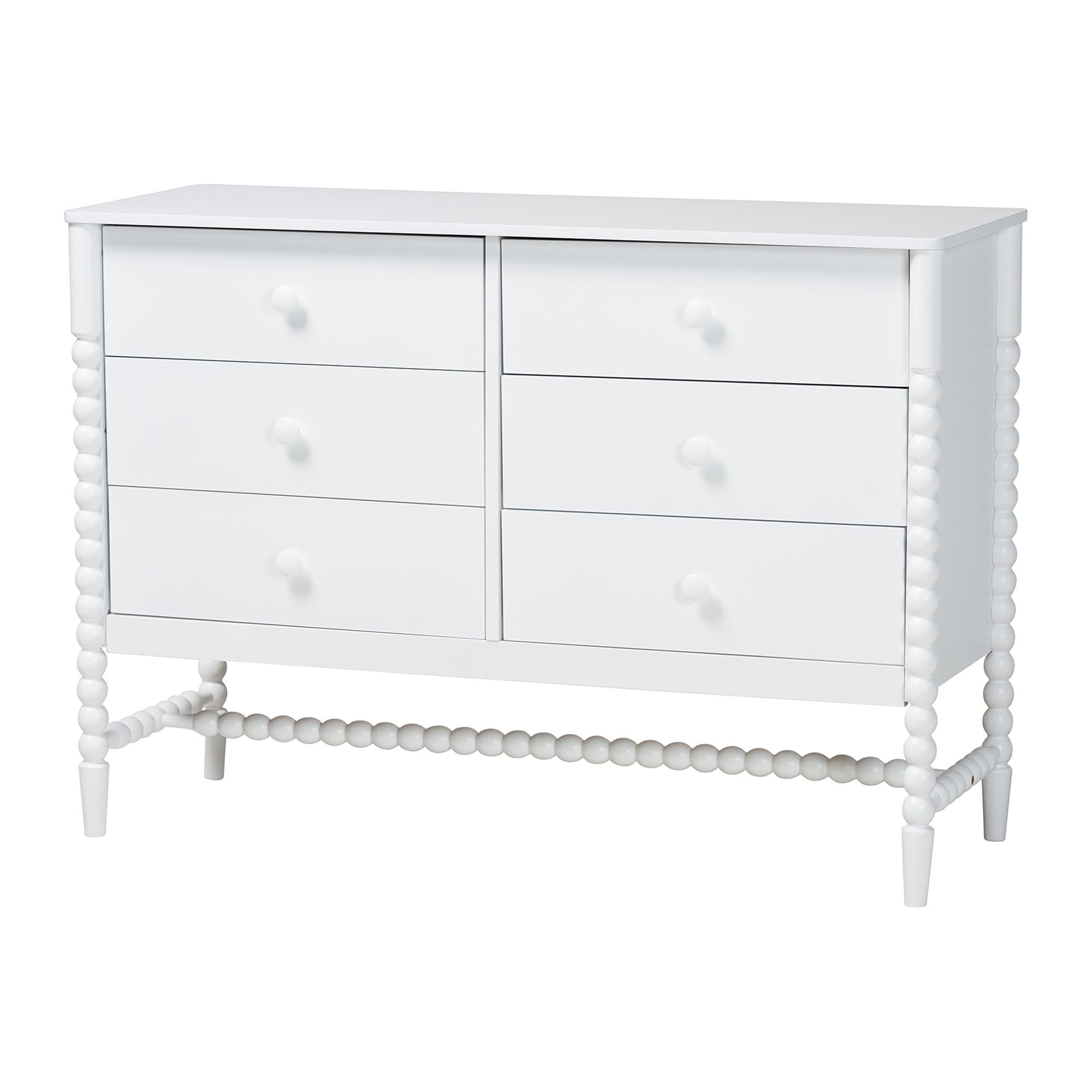 Brantley Spindle Dresser 6-Drawer Horizontal Storage Cabinet
