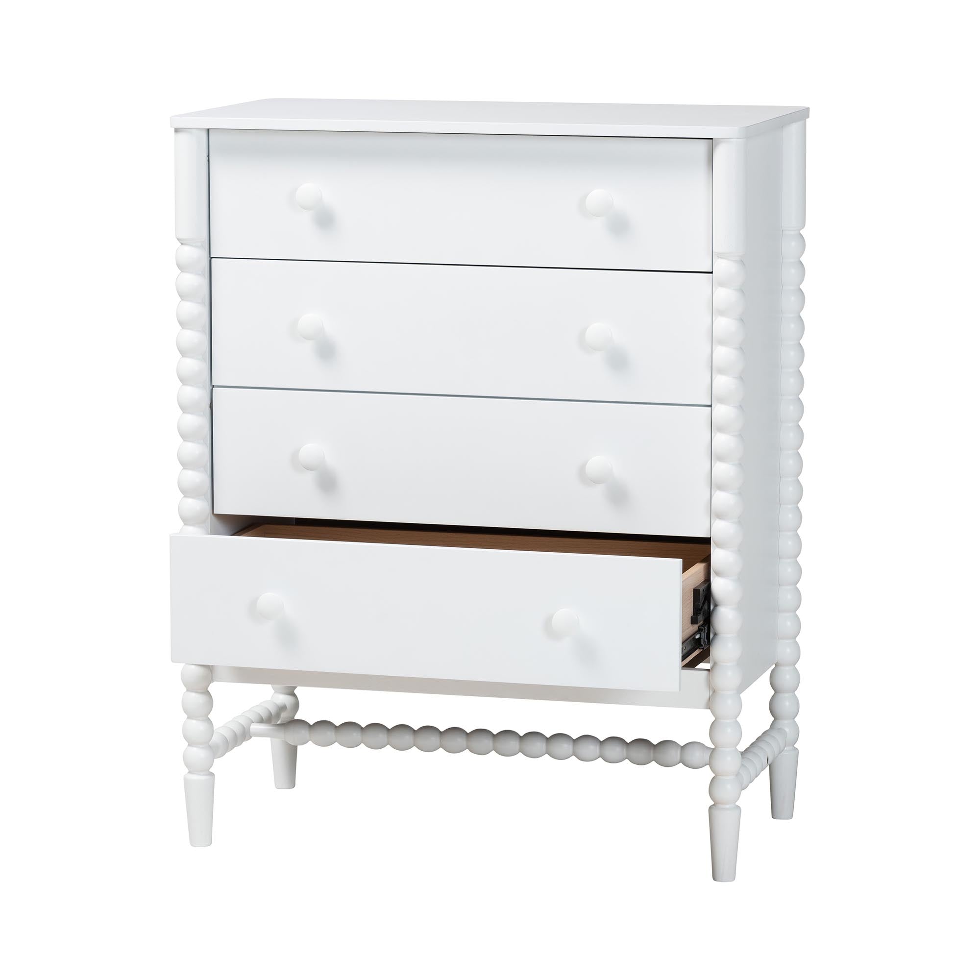 Brantley Spindle Chest 4-Drawer Vertical Storage Cabinet